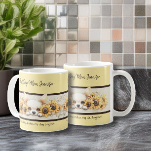 Sunshine Chihuahua Sonnenblume Wasserfarben Dog Fl Kaffeetasse