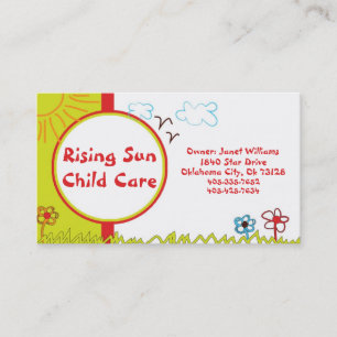 Sunshine Child Care Business Card Visitenkarte