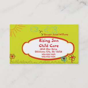 Sunshine Child Care Business Card Visitenkarte