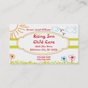 Sunshine Child Care Business Card Visitenkarte