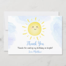 Sunshine Clouds Blue Birthday Vielen Dank