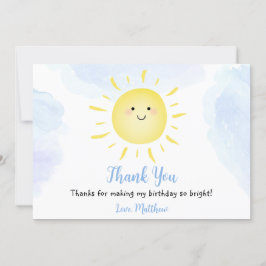 Sunshine Clouds Blue Birthday Vielen Dank Einladung