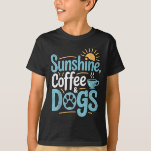Sunshine Coffee & amp; Hunde Funny Dog Mama Hund V T-Shirt