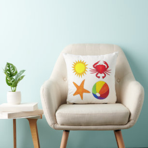 Sunshine Crab Beach Ball Starfish Sommer Küste Kissen