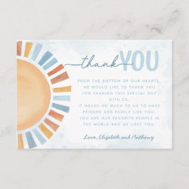 Sunshine Dankeschön Kartenbrief Hinweis Begleitkarte