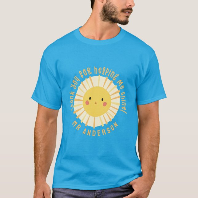Sunshine Dankeschön Lehrer modern elegant T-Shirt (Vorderseite)