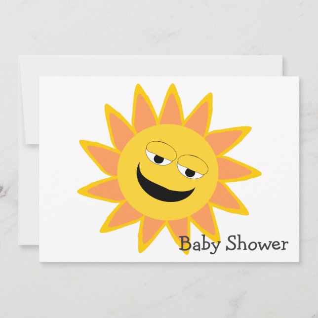 Sunshine Design Baby Dusche Einladung (Vorderseite)
