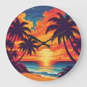 SUNSHINE DESIGN POSTER GROßE WANDUHR