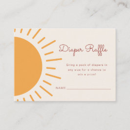 Sunshine Diaper Raffle | Boho Sunshine Begleitkarte