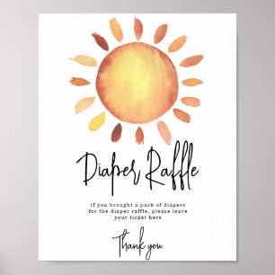 Sunshine Diaper Raffle-Spiel Poster