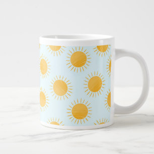 Sunshine Doodle Day Pattern Jumbo-Tasse