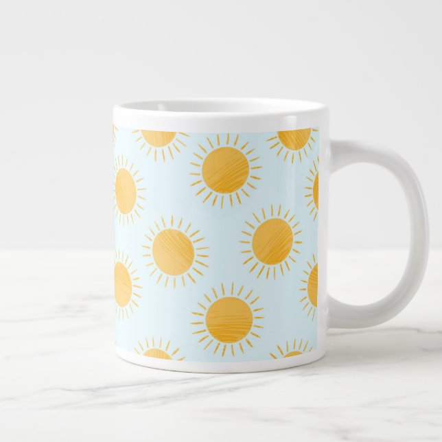 Sunshine Doodle Day Pattern Jumbo-Tasse (Rechts)