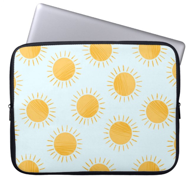 Sunshine Doodle Day Pattern Laptopschutzhülle (Vorderseite)