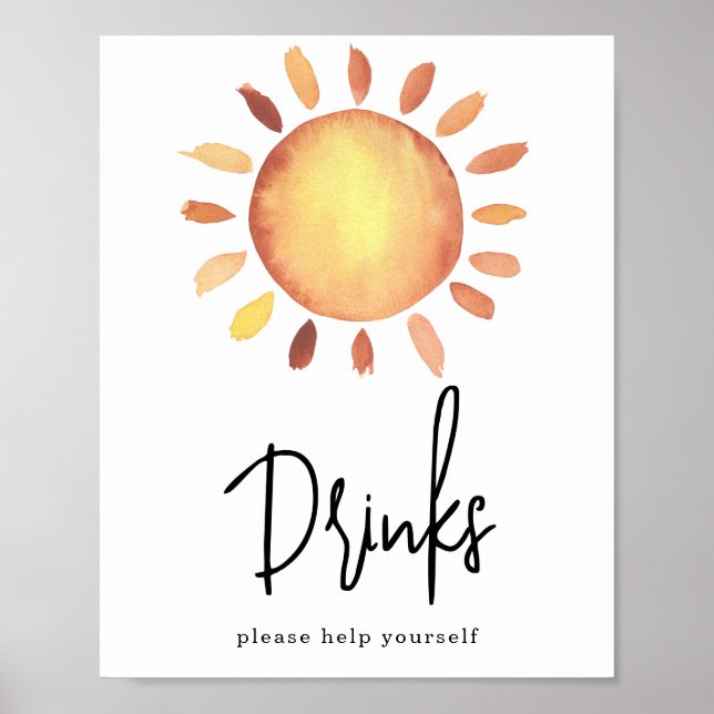 Sunshine Drinks Poster (Vorne)