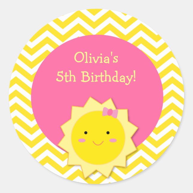 Sunshine Favor Stickers (Vorderseite)