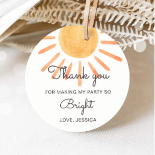 Sunshine Favor Tags Rainbow Boho Sun Birthday Geschenkanhänger