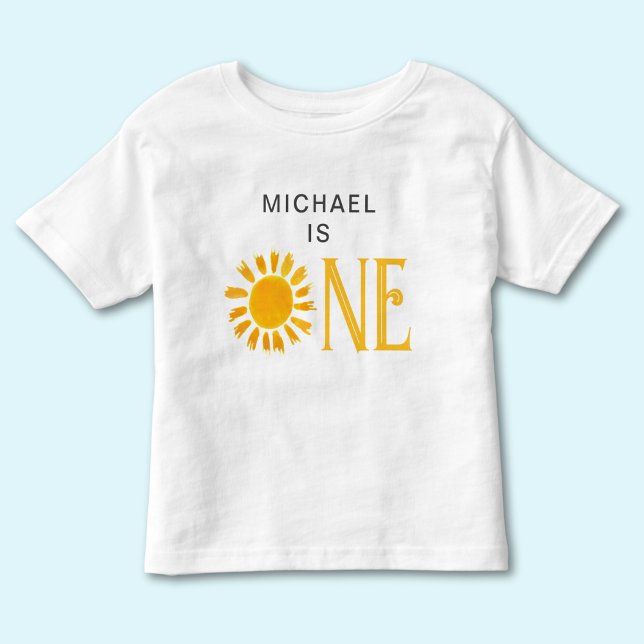 Sunshine First Birthday Personalisiert Kleinkind T-shirt (Von Creator hochgeladen)