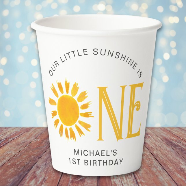 Sunshine First Geburtstag Pappbecher (Von Creator hochgeladen)