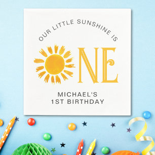 Sunshine First Geburtstag Serviette