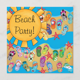 Sunshine Flip Flops Beach Party Einladung