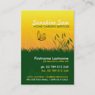 Sunshine Garden Service Business Card Visitenkarte