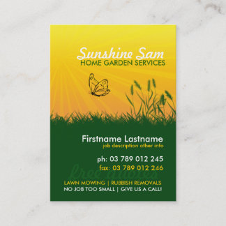 Sunshine Garden Service Business Card Visitenkarte
