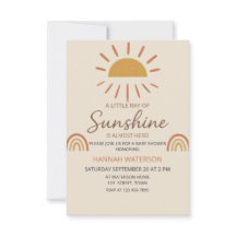 Sunshine Gender Neutral Boho Sun Baby Dusche