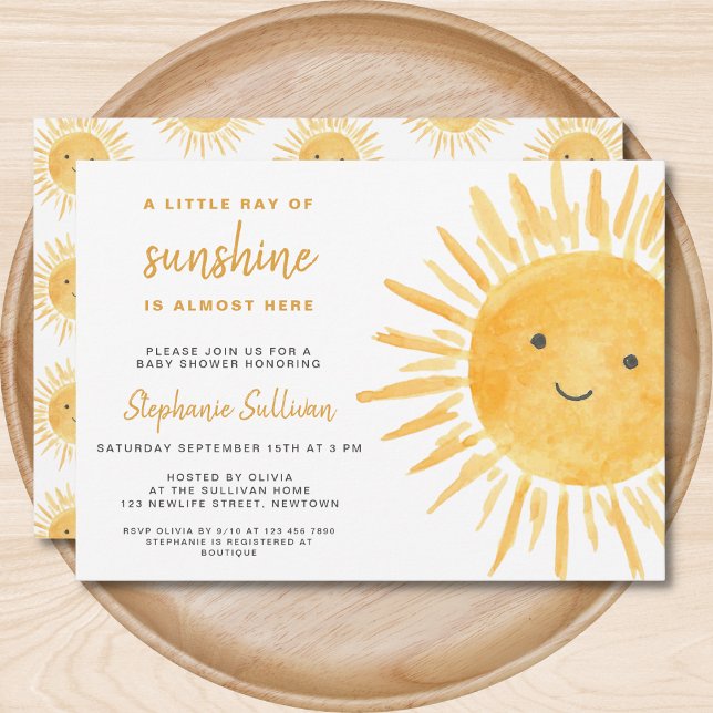Sunshine Gender Neutral Boho Sun Baby Dusche Einladung (Von Creator hochgeladen)
