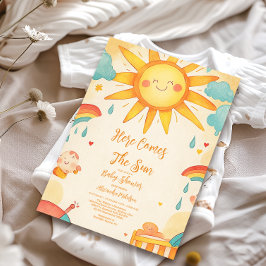 Sunshine Gender Neutral Boho Sun Einladung