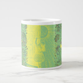 Sunshine Girl Green und Yellow Jumbo-Tasse