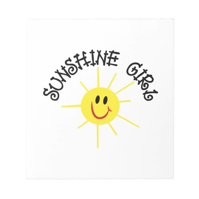 Sunshine Girl Notizblock (Vorderseite)