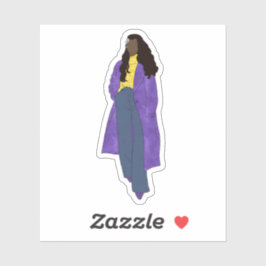 Sunshine Glory - Black Digital Art Handmade Aufkleber