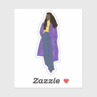 Sunshine Glory - Black Digital Art Handmade Aufkleber