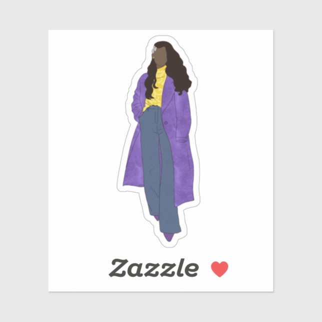 Sunshine Glory - Black Digital Art Handmade Aufkleber (Blatt)