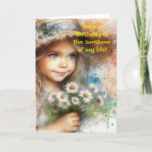 SUNSHINE GRANDAUGHTER BIRTHDAY CARD DANKESKARTE