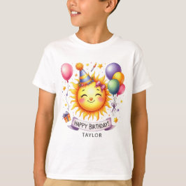 Sunshine Happy Birthday Individuelle Name Boy T - T-Shirt