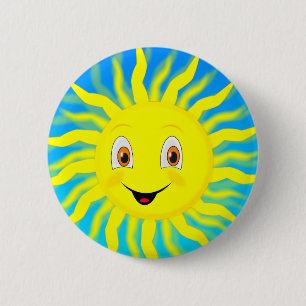 Sunshine Happy Face Button