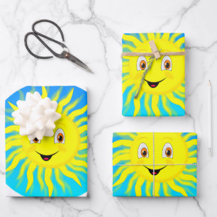 Sunshine Happy Face Geschenkpapier Set