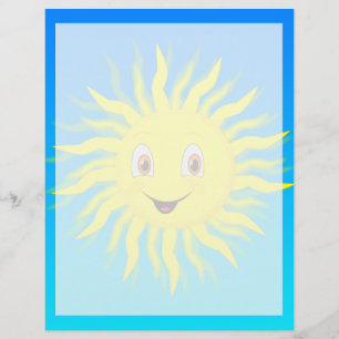 Sunshine Happy Sun Face Briefbogen