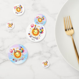 Sunshine Individuelle Name Happy Birthday Konfetti