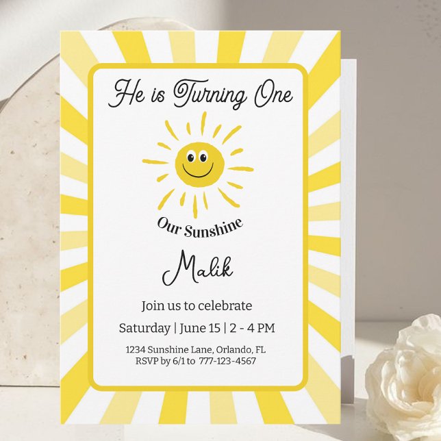 Sunshine Invitation Kids Birthday Party Card Einladung (Von Creator hochgeladen)