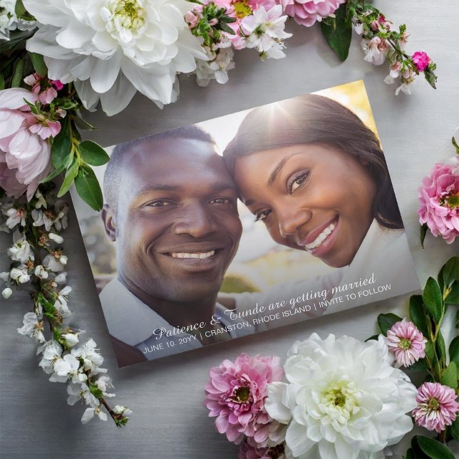 Sunshine Joy Foto Wedding Save the Date Postkarte (Von Creator hochgeladen)