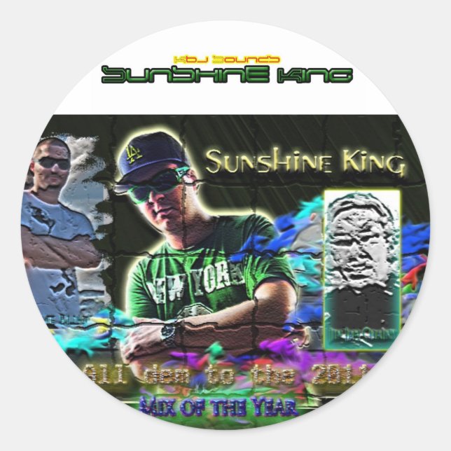 Sunshine King 2011 Mix Runder Aufkleber (Vorderseite)
