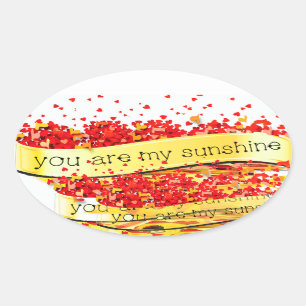 SUNSHINE KISSES OVALER AUFKLEBER