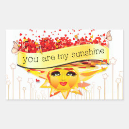 SUNSHINE KISSES RECHTECKIGER AUFKLEBER