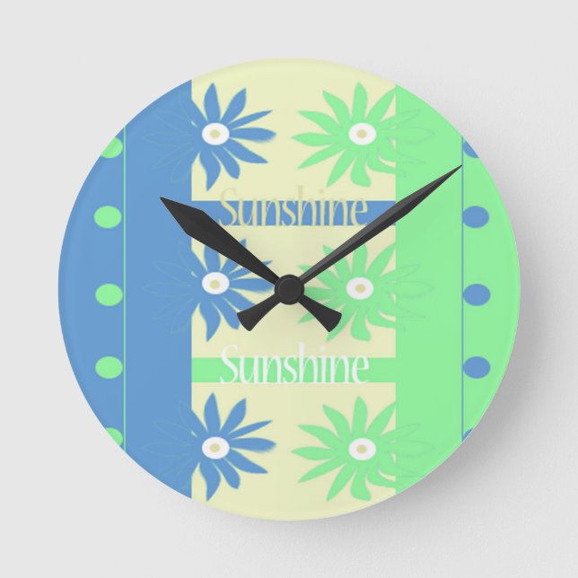 Sunshine Knick Knat Runde Wanduhr (Vorderseite)