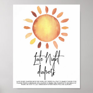 Sunshine Late Night Windeln Poster