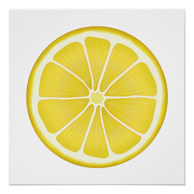 Sunshine Lemon Wall Art Poster (Vorderseite)