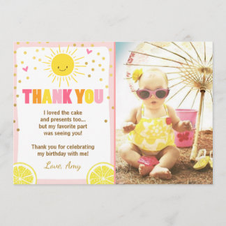 Sunshine Lemonade Geburtstag Danke, Karte