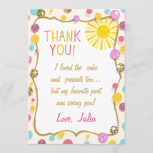 Sunshine Lemonade Geburtstag Danke Karte